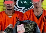 Tim Opsnal Narkoba Polres Padangsidimpuan Tangkap 2 Pria Asal Madina Bawa Ganja
